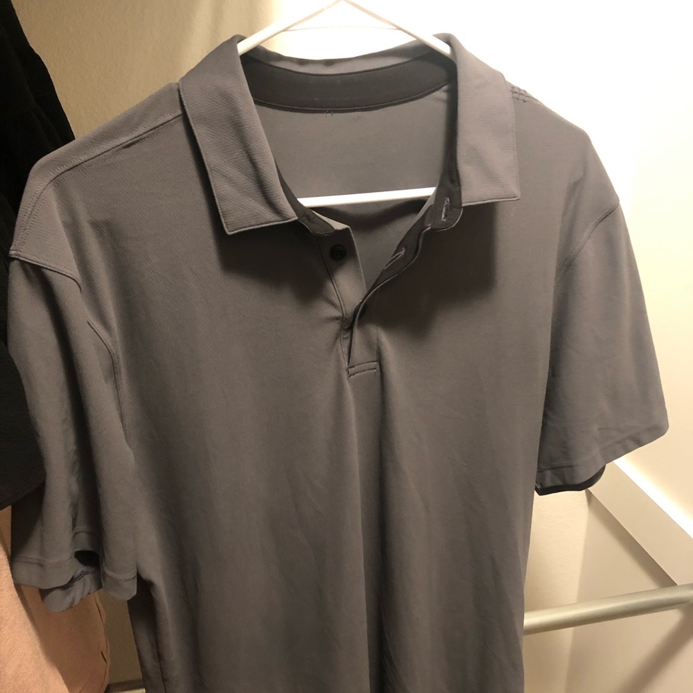 Lululemon grey polo. Great condition. Medium